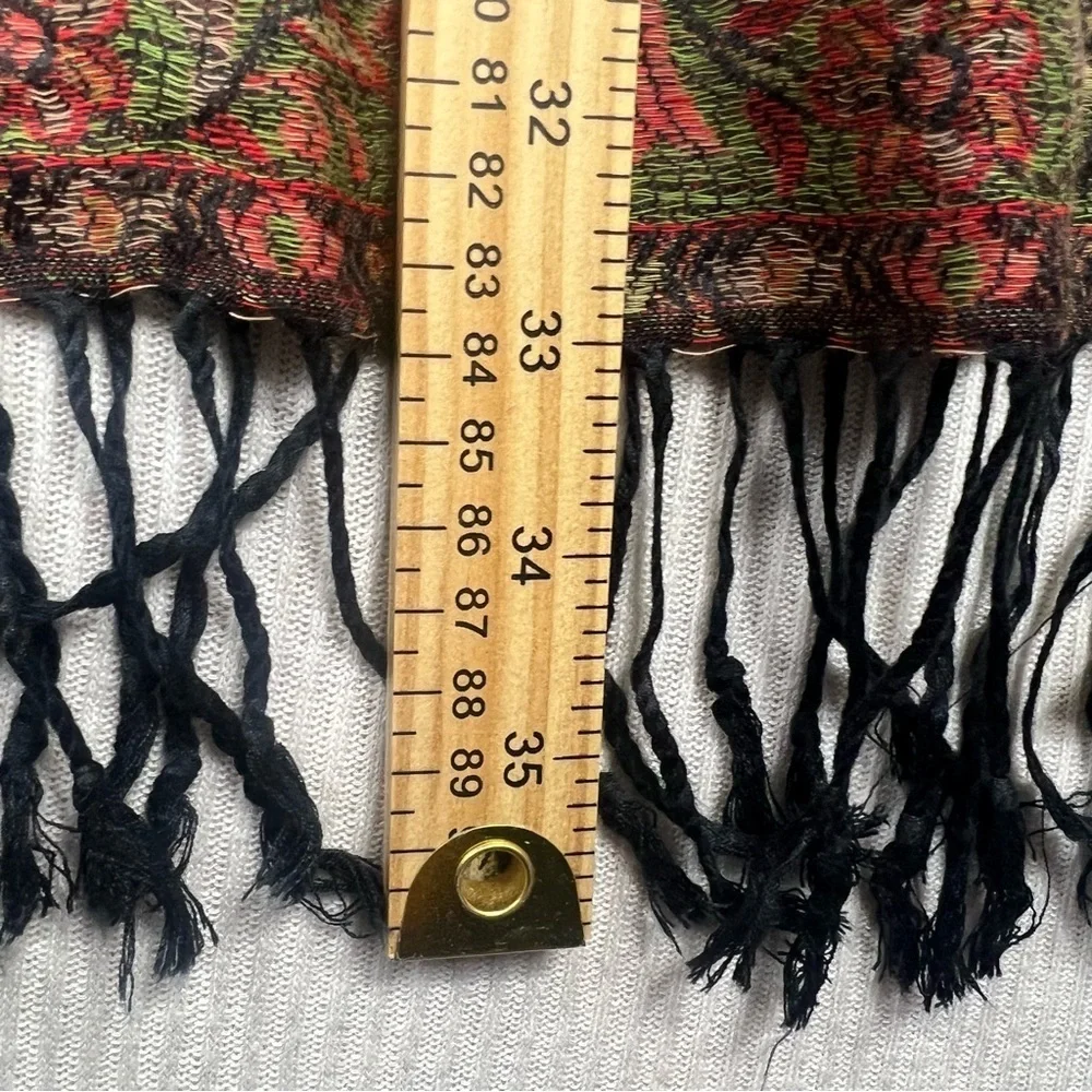 NWT Rapti Fashion Pashmina Silk Blend Scarf Shawl Kani Weave Paisley Tassels